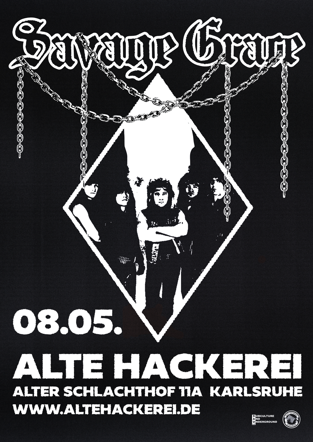 Savage Grace + Spitfire-Konzert in der Alten Hackerei in Karlsruhe