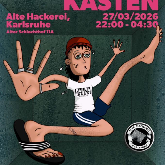 Schwitzkasten-Party am 27.03.2026 - Ticket-Vorverkauf - Alte Hackerei Schwitzkasten-Party in der Alten Hackerei in Karlsruhe