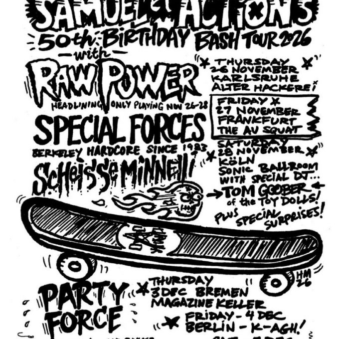 Raw Power + Scheisse Minnelli + Special Forces + Party Force + Left Behind-Konzert am 26.11.2026 - Ticket-Vorverkauf - Alte Hackerei Raw Power + Scheisse Minnelli + Special Forces + Party Force + Left Behind-Konzert in der Alten Hackerei in Karlsruhe